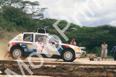 1985 Safari 7 Ari Vatanen, Terry Harryman Peugeot 205 Turbo (courtesy Roger Swan) (3)