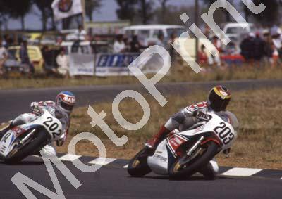 1983 Killarney 202 Mario Rademeyer 203 Jimmy Rodger Yamahas TZ250 (Colin Watling Photographic)