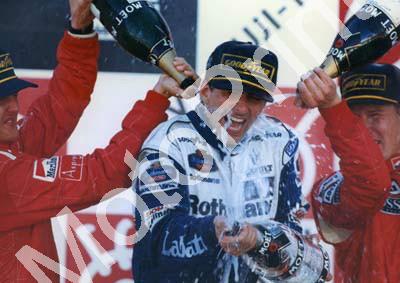 1996 Japanese podium Damon Hill Williams FW18