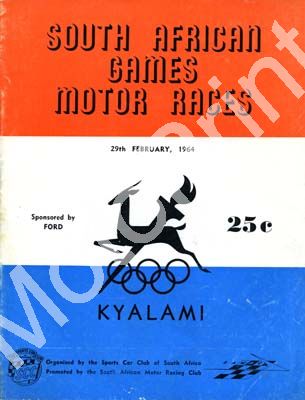 1964 SA Games races; digital scans cover, entry lists; sold in digital format and price only