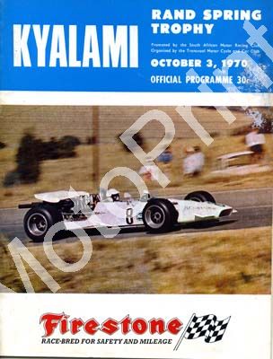 1970 Rand Spring; digital scans cover, entry lists, sold digital format and price only