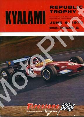 1970 Republic Trophy; digital scans cover, entry lists, sold digital format and price only (+ F1 March cutawway)