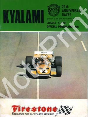 1971 SCC Anniv Aug; digital scans cover, entry lists, sold digital format and price only (+SCC history, MG demo/history, period ads, F1-5000 feature)