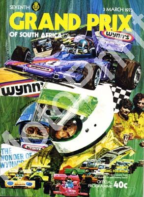 1973 SA GP; digital scans cover, entry lists, sold digital format and price only