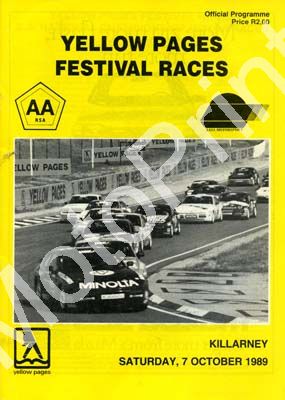1989 Yellow Pages Killarney: digital scans of cover, entry lists, sold digital format and price only (+ circuit map)