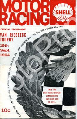 1964 Van Riebeeck Trophy Killarney; digital scans cover, entry lists incl club champs; sold digital format and price only