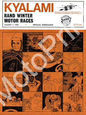 1965 Kyalami Rand Winter; digital scans cover, entry lists; sold in digital format and price only