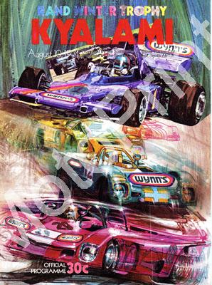 1974 Kyalami Rand Winter digital scans cover, entry lists, sold digital format and price only