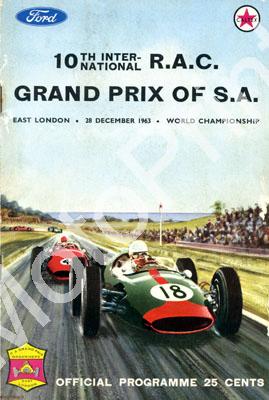 1963 SA GP digital scans cover entry lists digital format and price only (pen pics drivers riders)